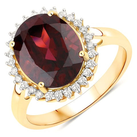 Rhodolite 14K Yellow Gold Ring Style C