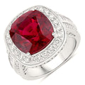 Rubellite 18K White Gold Rings