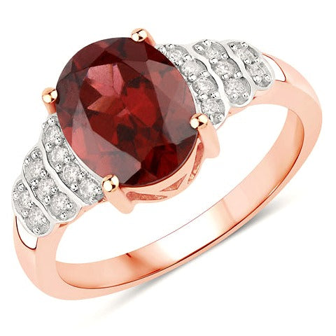 Rhodolite 14K Rose Gold Ring Style B