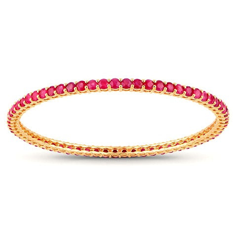 Ruby 14K Yellow Gold Bangle