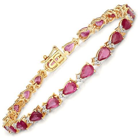 Ruby 14K Yellow Gold Bracelet (9.33 ct)