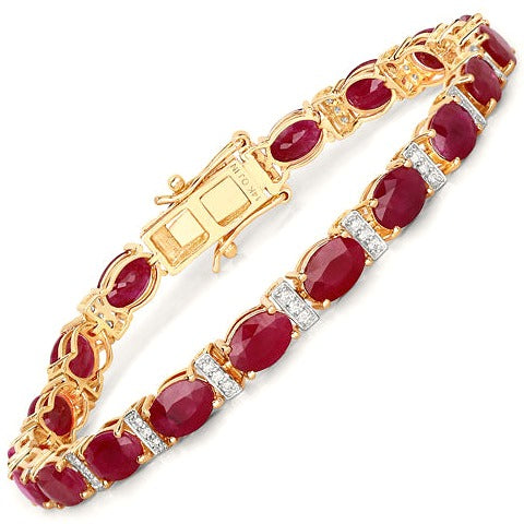 Ruby 14K Yellow Gold Bracelet (16.52 ct)
