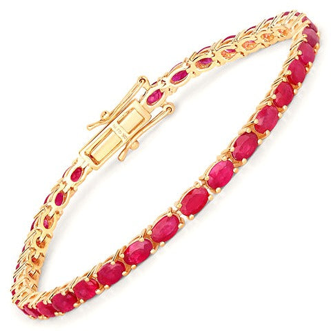 Ruby 10K Yellow Gold Bracelet