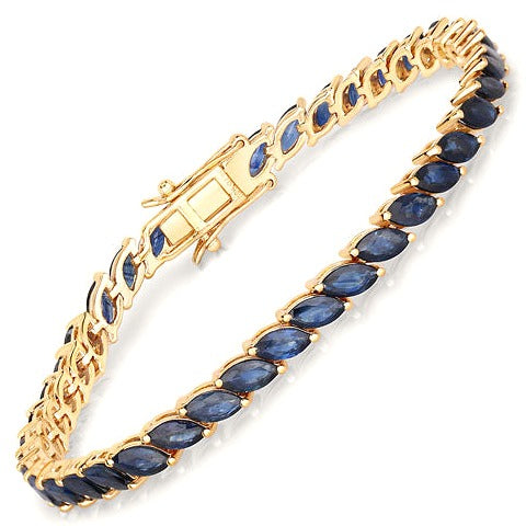 Blue Sapphire 10K Yellow Gold Bracelet