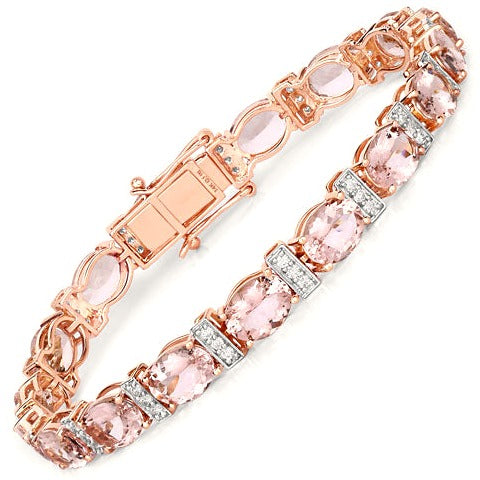 Morganite 14K Rose Gold Bracelet Style B