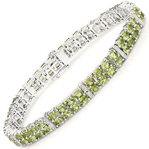 Peridot & Topaz Sterling Silver Bracelet Style D