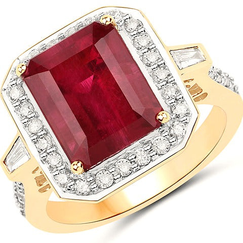 Rubellite 14K Yellow Gold Ring Style G