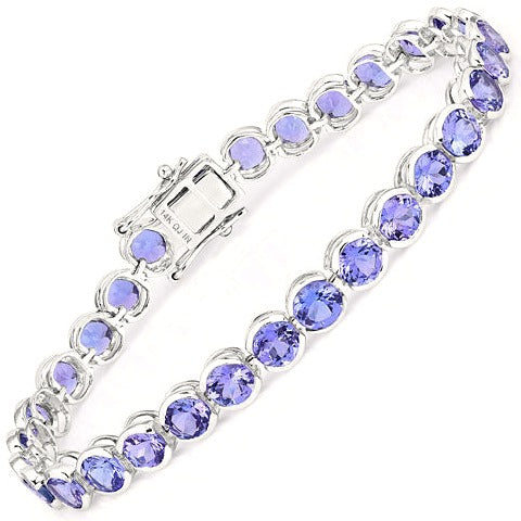 Tanzanite 14K White Gold Bracelet (12.60 ct)