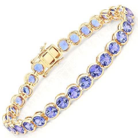 Tanzanite 14K Yellow Gold Bracelet (12.60 ct)