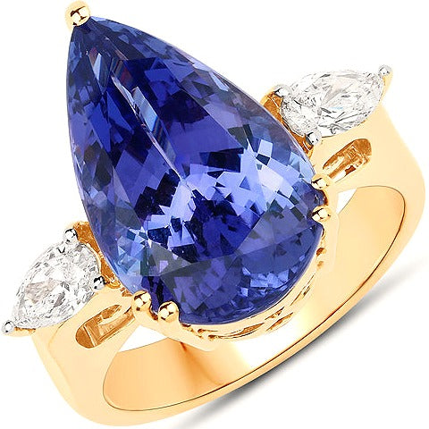 Tanzanite 18K Yellow Gold Ring (11.65 ct)
