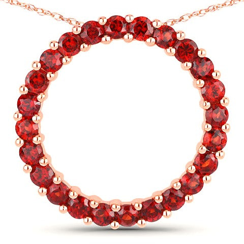 Garnet 14K Rose Gold Pendant