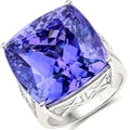 Tanzanite 18K White Gold Ring (40.19 ct)
