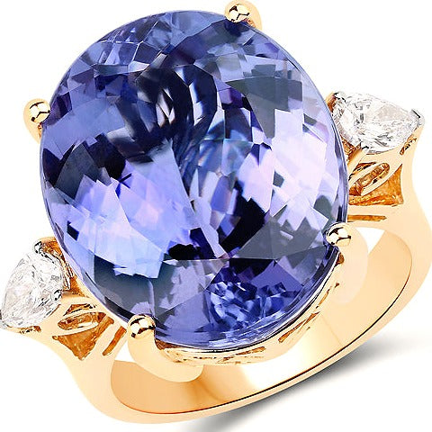 Tanzanite 18-Karat Yellow Gold Ring