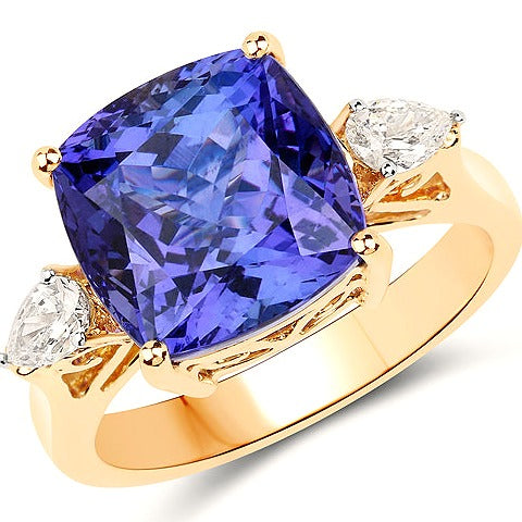 Tanzanite 18K Yellow Gold Ring (9.10 ct)