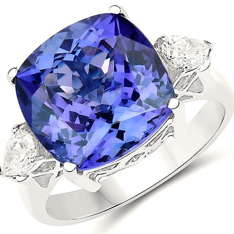 Tanzanite 18K White Gold Ring (10.66 ct)