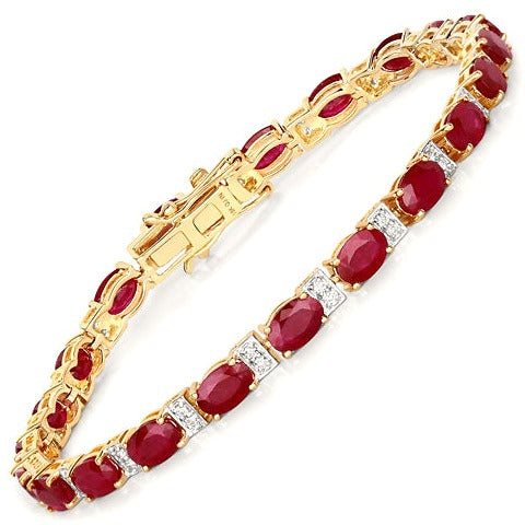 Mozambique Ruby 18K Yellow Gold Bracelet