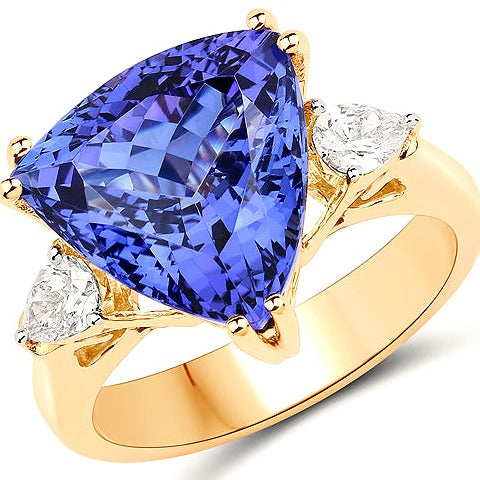 Tanzanite 18K Yellow Gold Ring (9.24 ct)