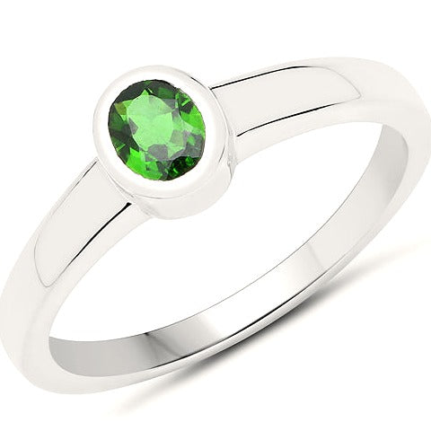Chrome Diopside Sterling Silver Ring (0.33 ct)