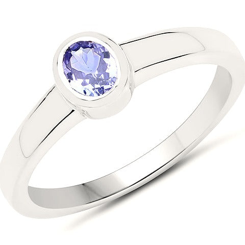 Tanzanite Sterling Silver Ring (0.36 ct)