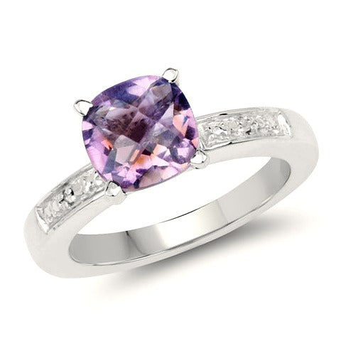 Amethyst & Topaz Sterling Silver Ring (2.31 ct)