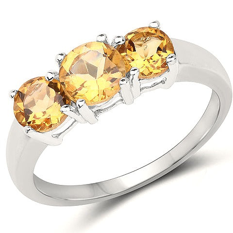Citrine Sterling Silver Ring (1.90 ct)