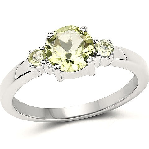 Peridot Sterling Silver Ring (1.23 ct)