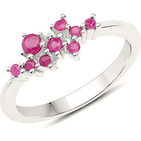 Ruby Sterling Silver Ring (0.26 ct)