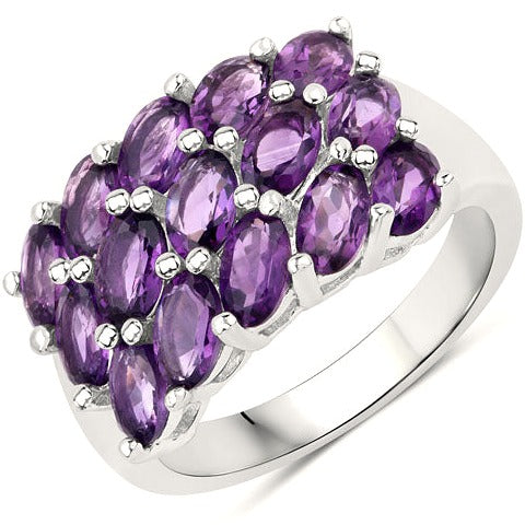 Amethyst Sterling Silver Ring (2.70 ct)