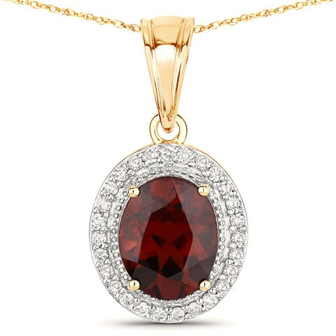 Rhodolite 14K Yellow Gold Pendant