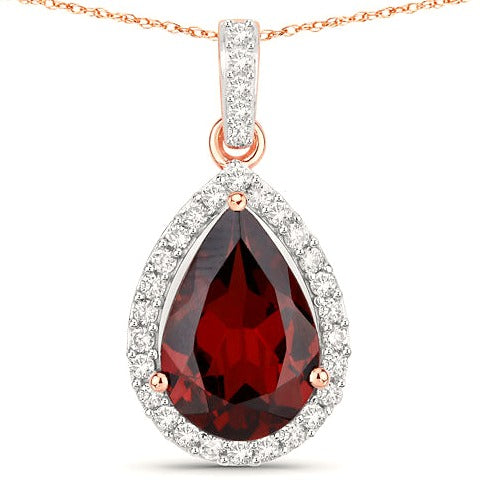 Rhodolite 14K Rose Gold Pendant Style C