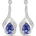 14K White Gold Tanzanite Earrings