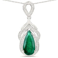 Igi Certified 4.14 Carat Zambian Emerald 14K White Gold Pendant