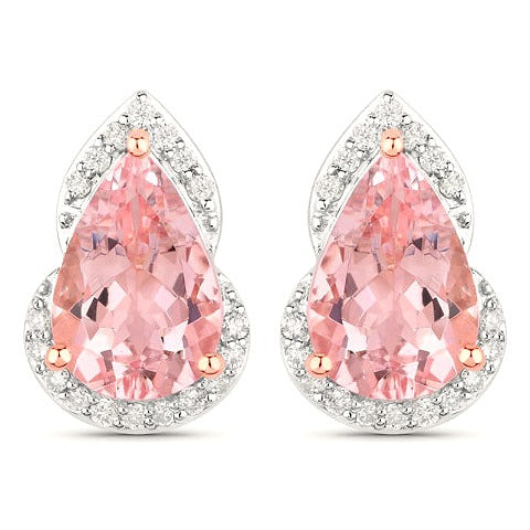 Morganite 14K Rose Gold Earrings (2.37 ct)