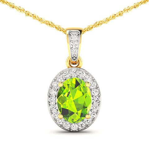 Peridot 14K Yellow Gold Pendant