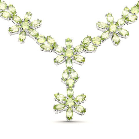 Peridot Sterling Silver Necklace Style I