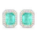 Ethiopian Emerald 14K Yellow Gold Earrings Style B