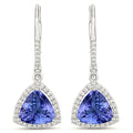 Tanzanite 14K White Gold Earrings (4.61 ct)