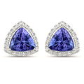 Tanzanite 14K White Gold Earrings (3.82 ct)
