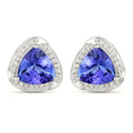 Tanzanite 14K White Gold Earrings (3.70 ct)