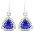 Tanzanite 14K White Gold Earrings (3.86 ct)