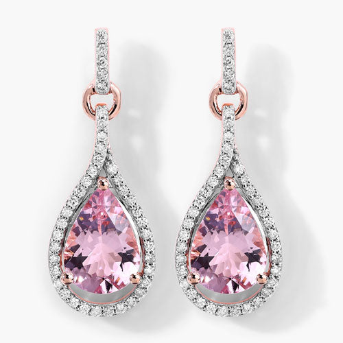Morganite 14K Rose Gold Earrings (3.36 ct)