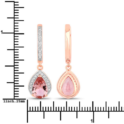 Morganite 14K Rose Gold Earrings (1.97 ct)
