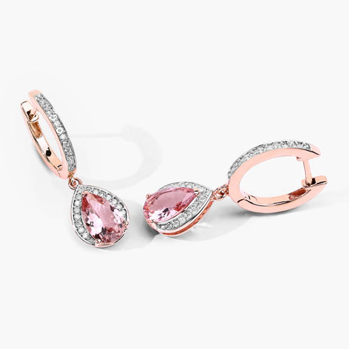 Morganite 14K Rose Gold Earrings (1.97 ct)