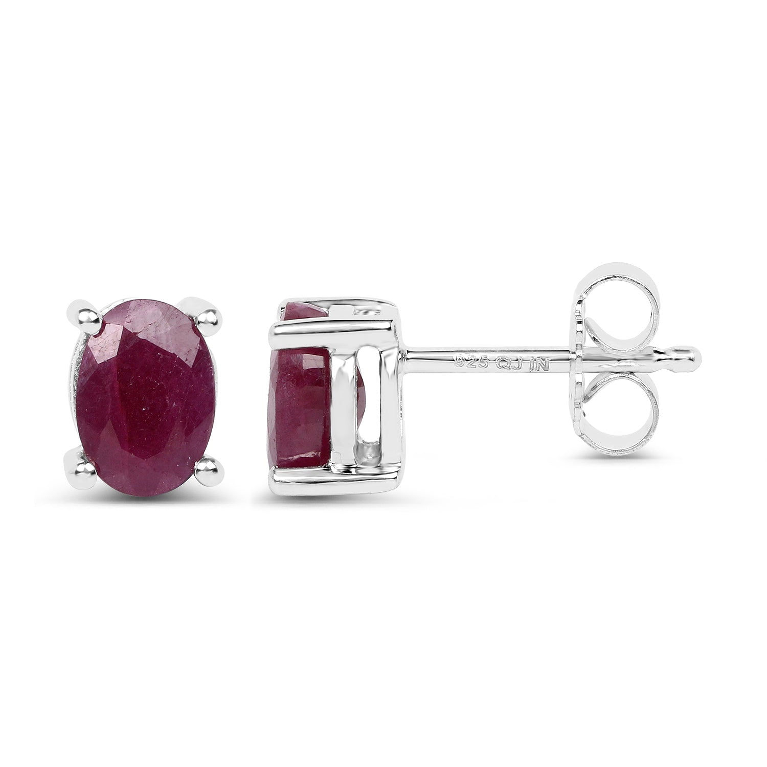 Ruby 14K White Gold Earrings (1.70 ct) - view1