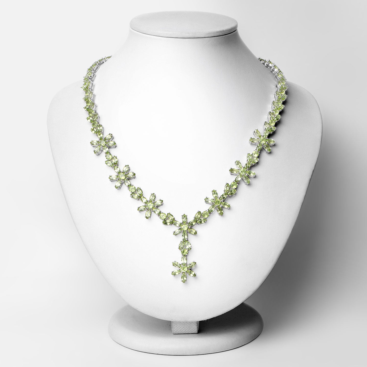 Peridot Sterling Silver Necklace Style I - view1
