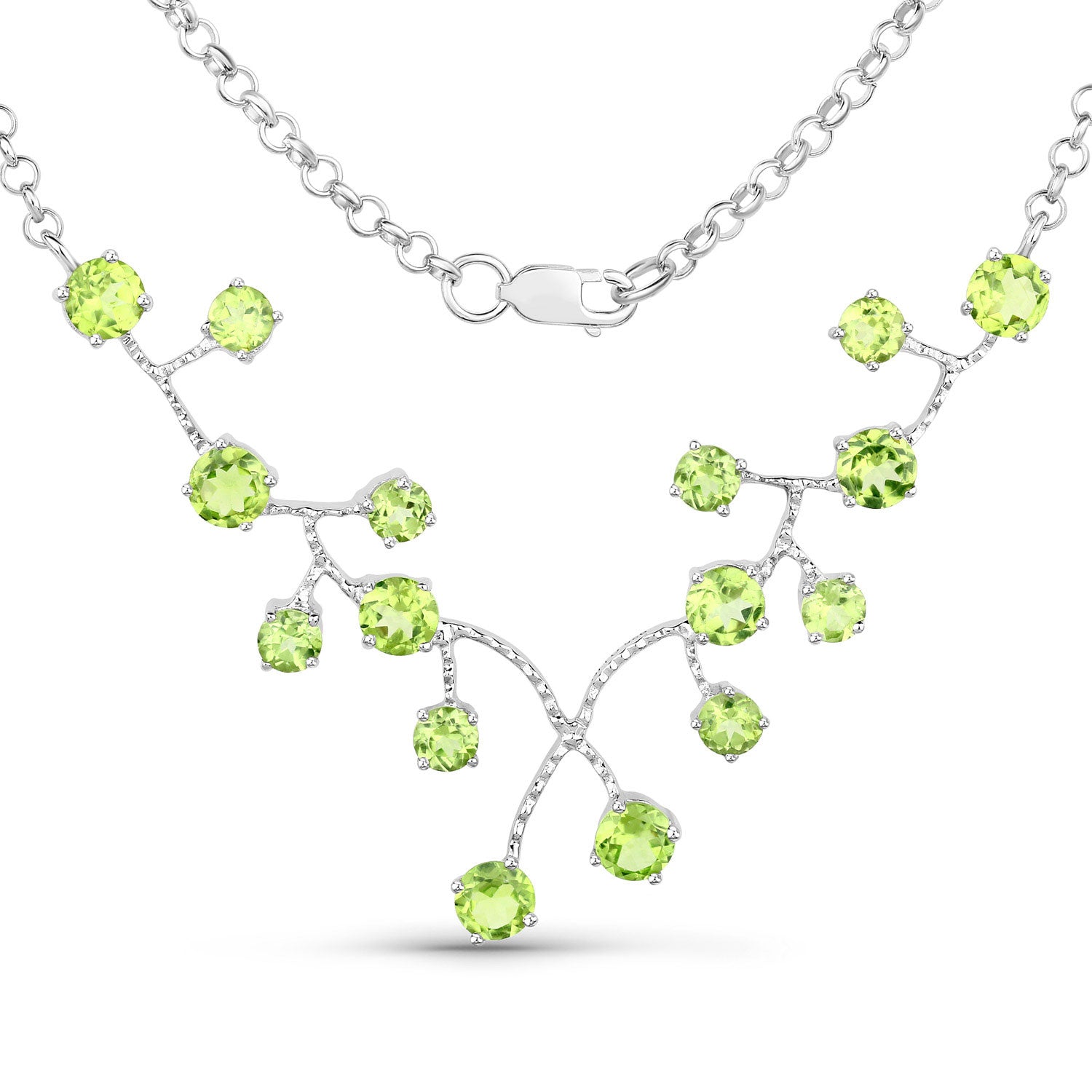 Peridot Sterling Silver Necklace - gallery