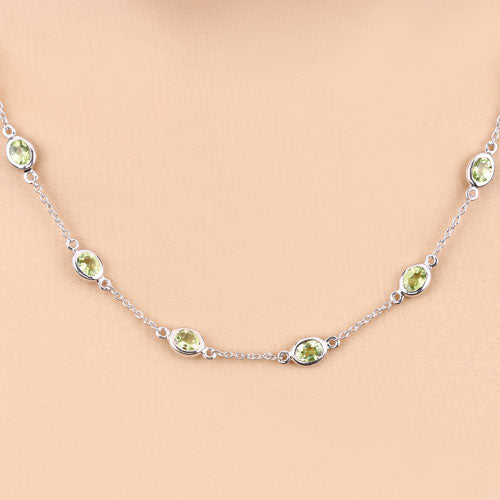 Peridot Sterling Silver Necklace