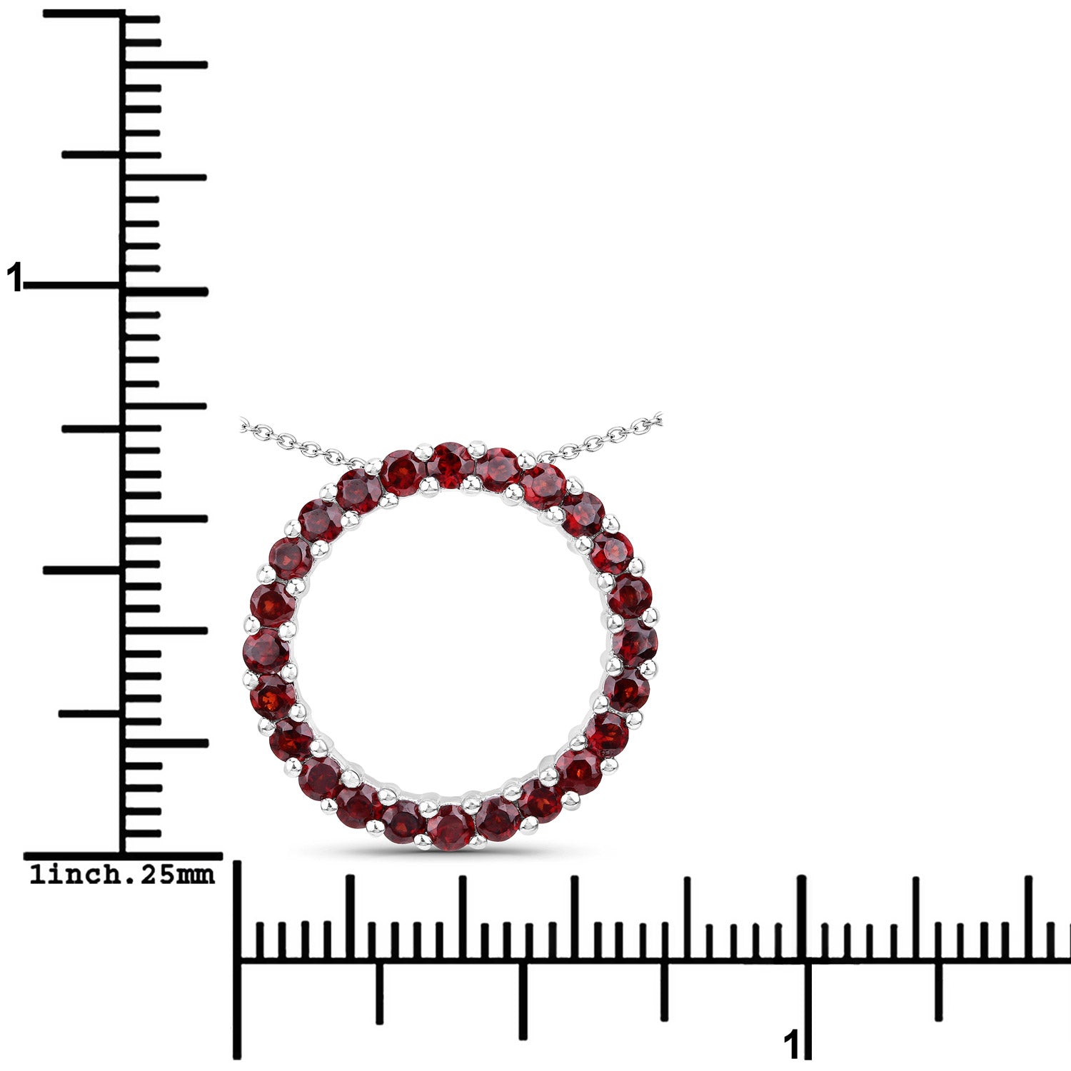 Garnet 14K Rose Gold Pendant - view2