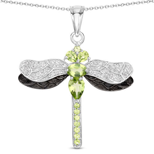 Peridot & Topaz Sterling Silver Pendant
