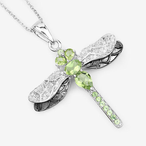 Peridot & Topaz Sterling Silver Pendant